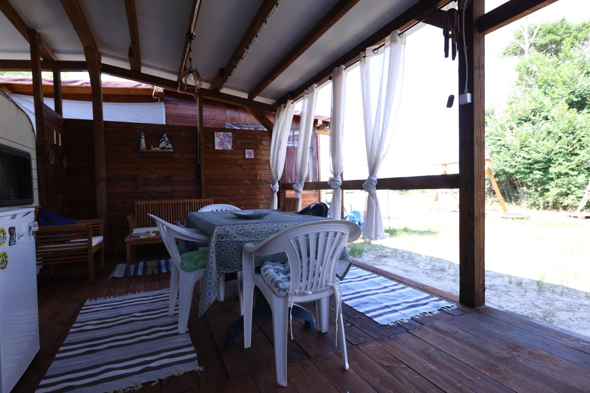 Sea Caravan On The Beach Kiten  Buitenkant foto